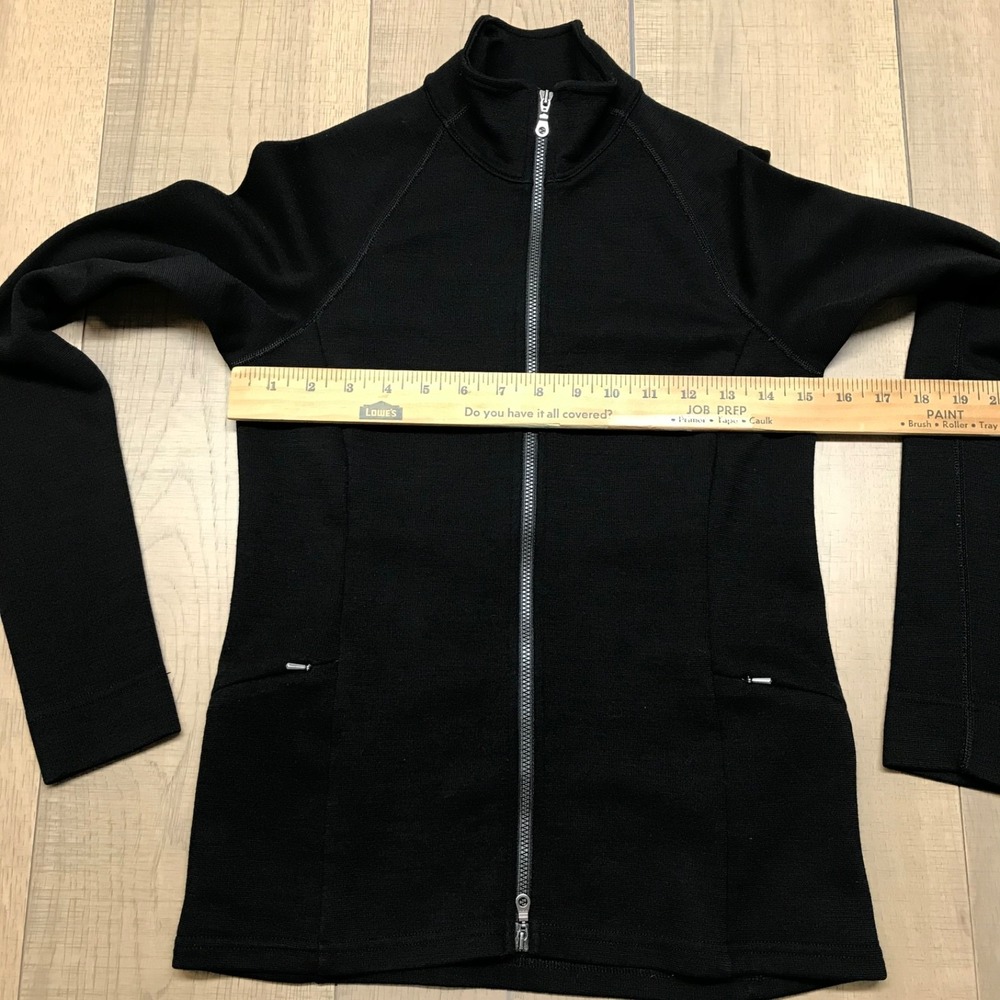 Ibex Shak Merino Wool Jacket Womens Size S Black Full Zip Outdoor Pockets Hiking - Picture 9 of 12